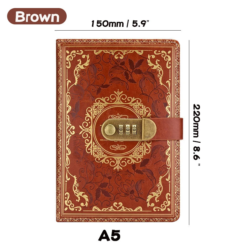 Retro Journal With Number Lock