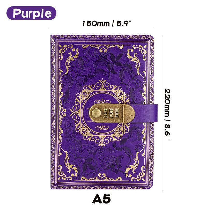 Retro Journal With Number Lock