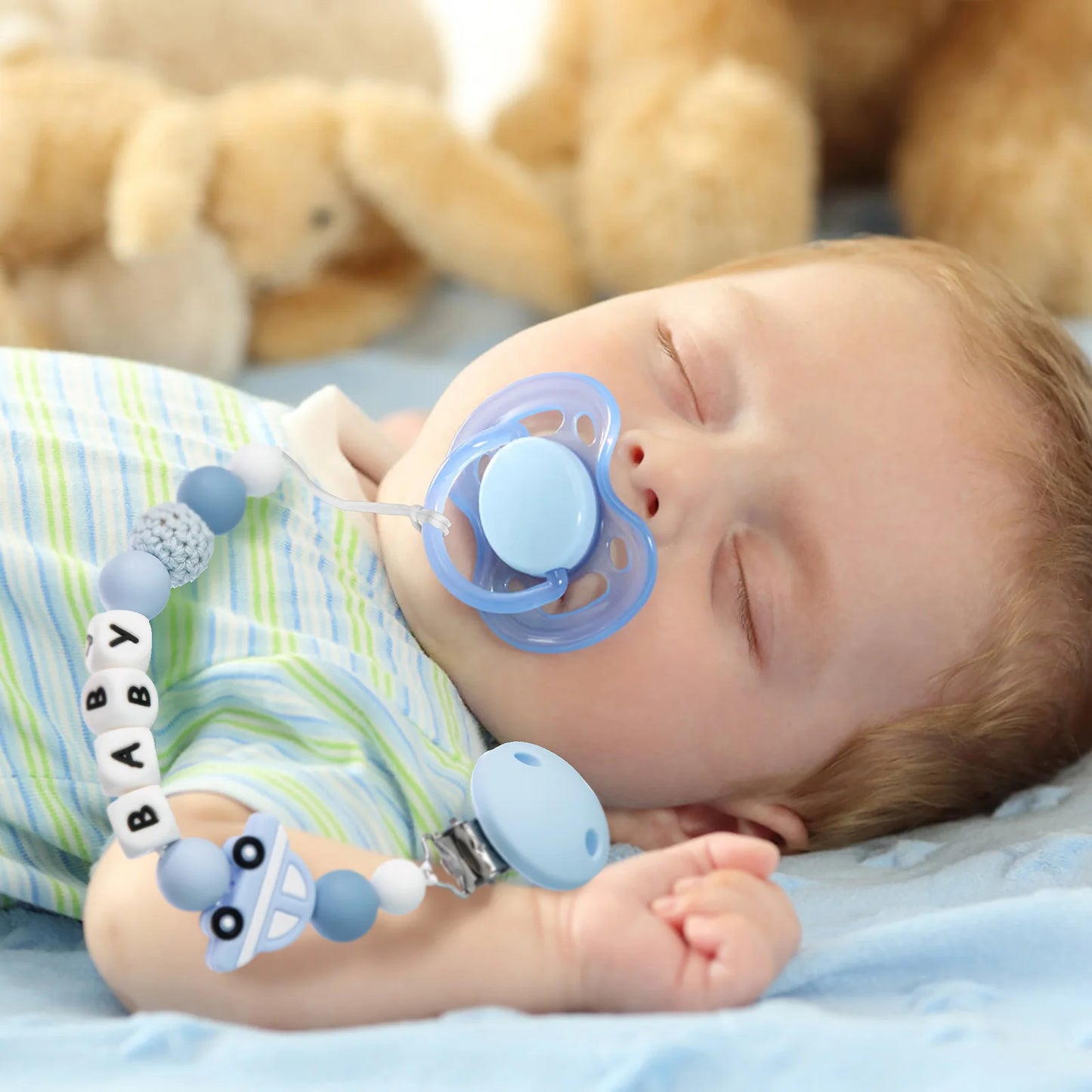 Personalised Silicone Dummy/Pacifier Clip