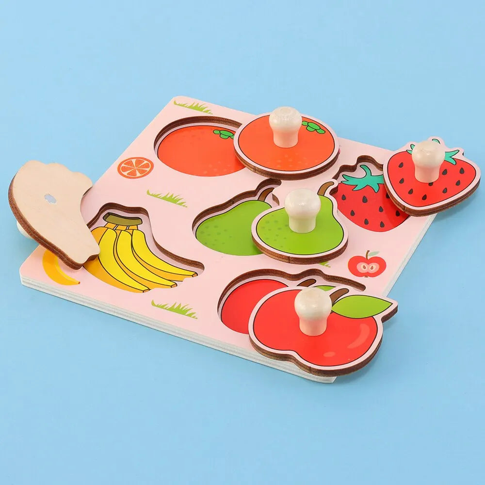 Wooden Fruit Matching Cognitive Puzzle