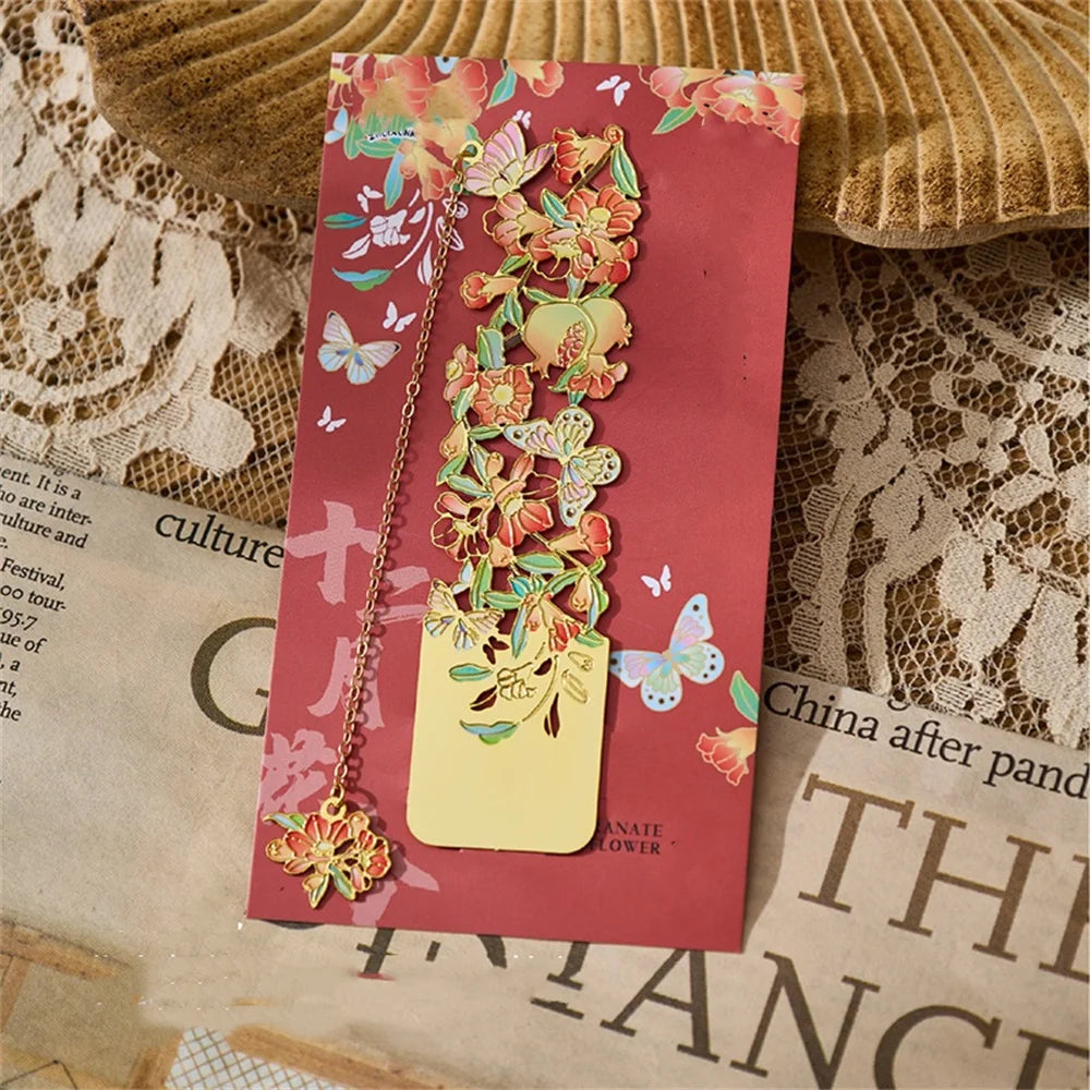 Aesthetic Metal Flower Bookmarks
