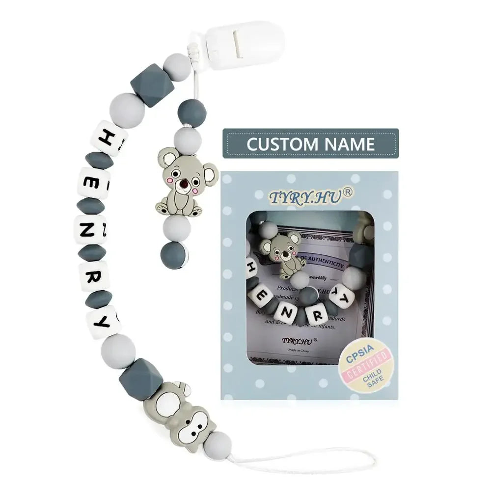 Personalised Silicone Dummy/Pacifier Clip