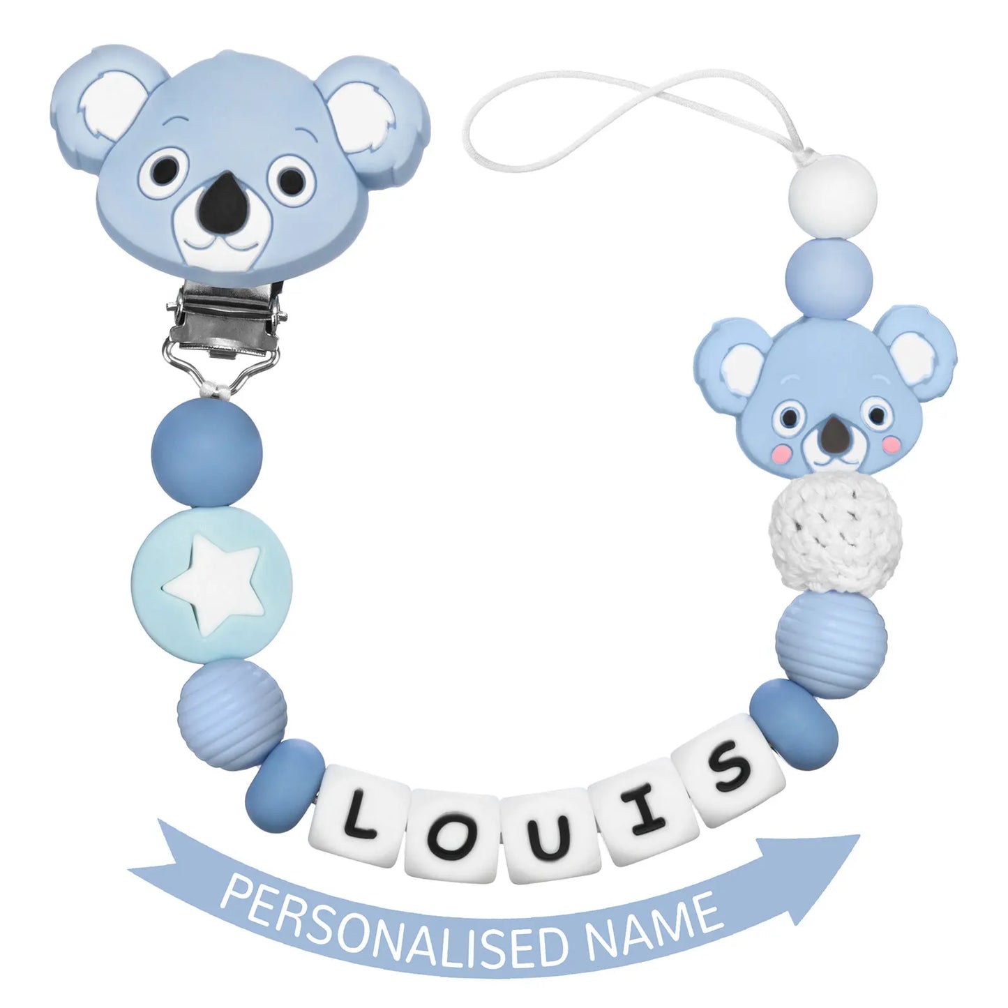 Personalised Silicone Dummy/Pacifier Clip