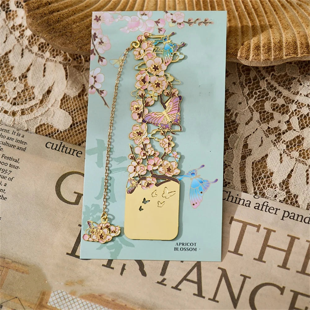 Aesthetic Metal Flower Bookmarks