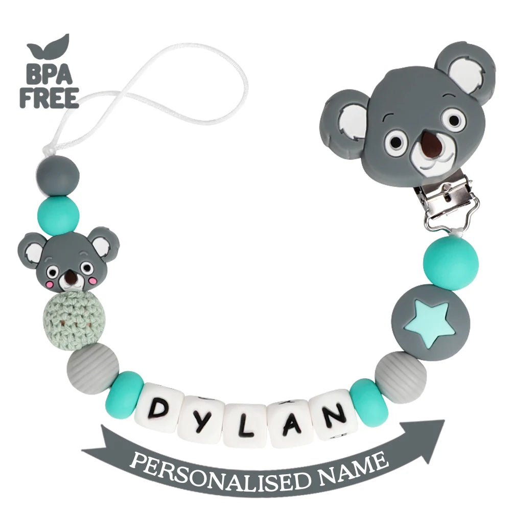 Personalised Silicone Dummy/Pacifier Clip