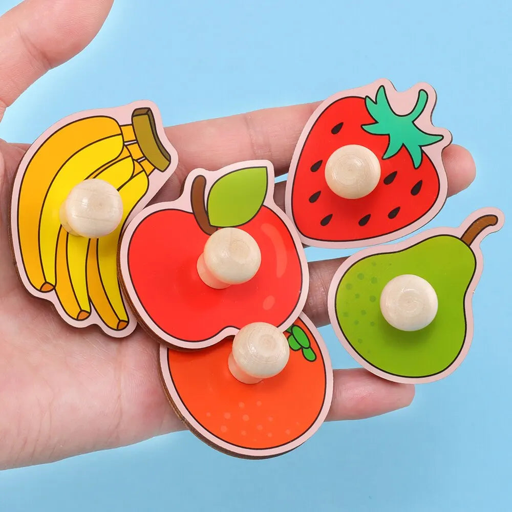 Wooden Fruit Matching Cognitive Puzzle