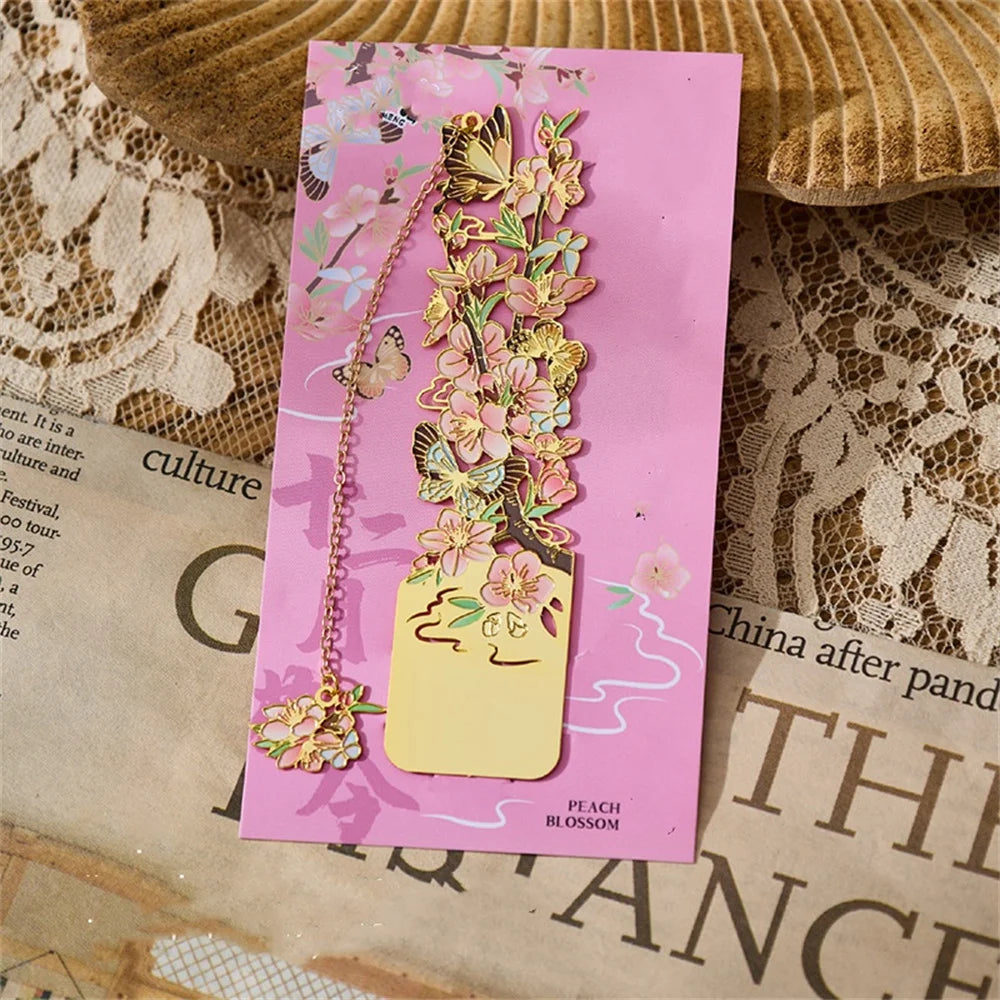 Aesthetic Metal Flower Bookmarks