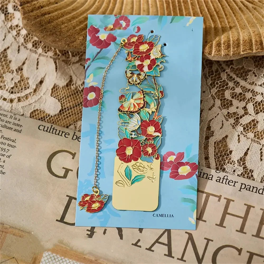 Aesthetic Metal Flower Bookmarks