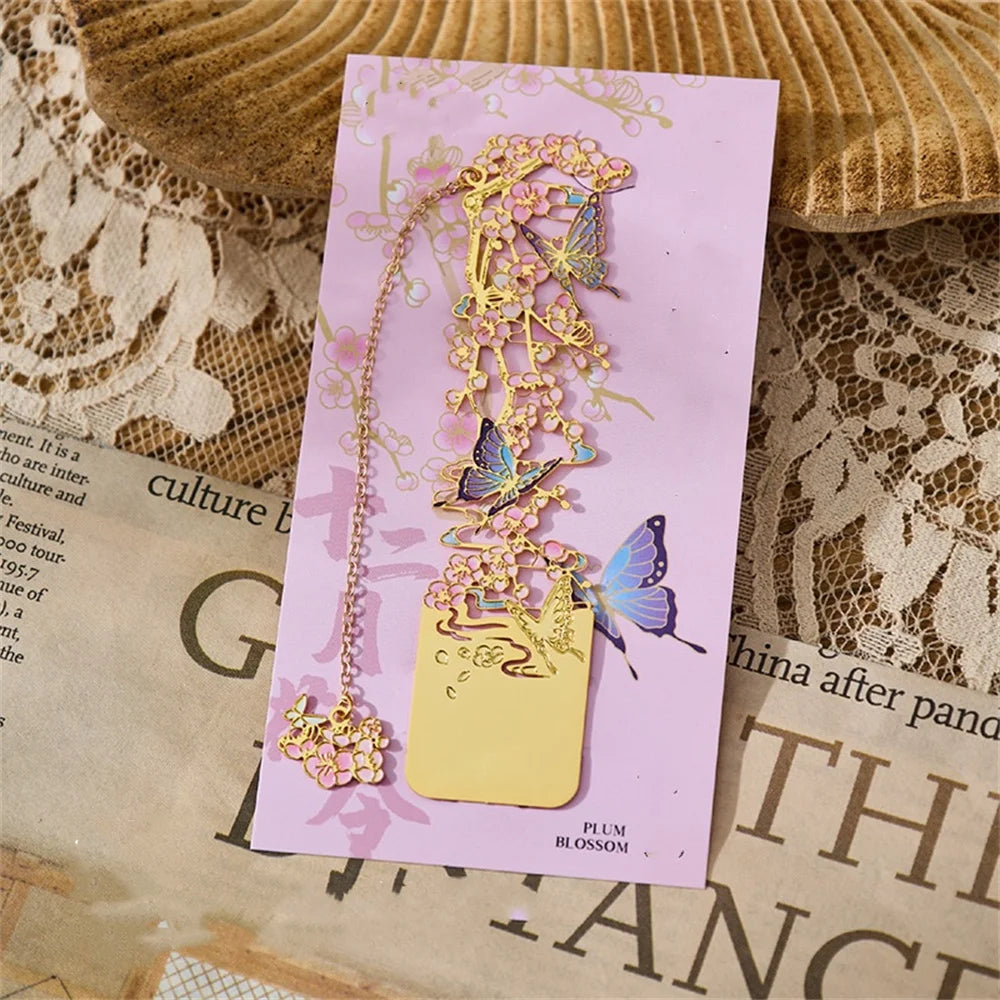 Aesthetic Metal Flower Bookmarks