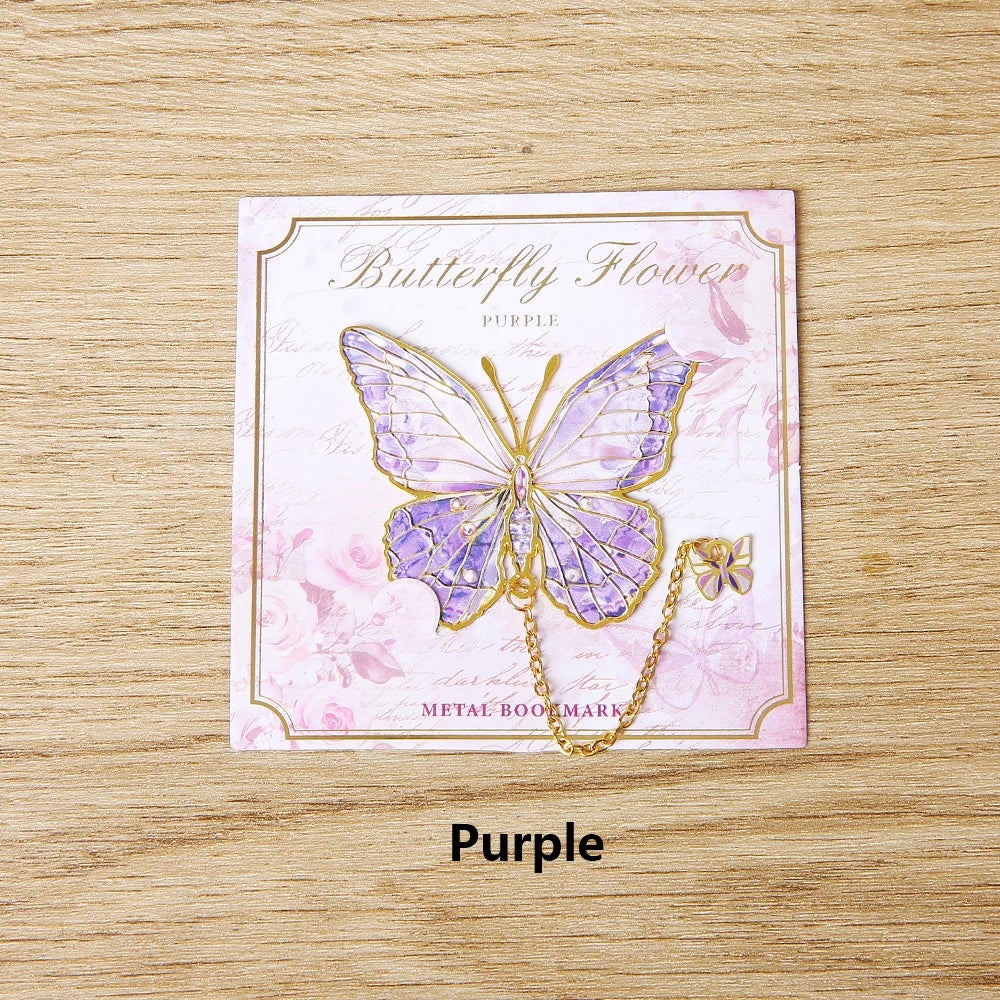 Aesthetic Metal Butterfly Bookmarks