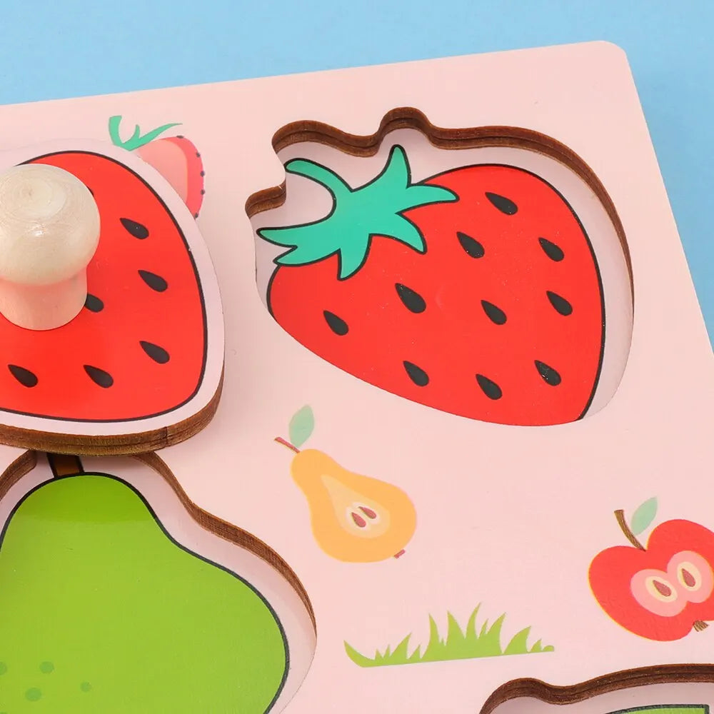 Wooden Fruit Matching Cognitive Puzzle