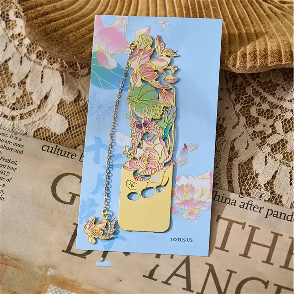 Aesthetic Metal Flower Bookmarks