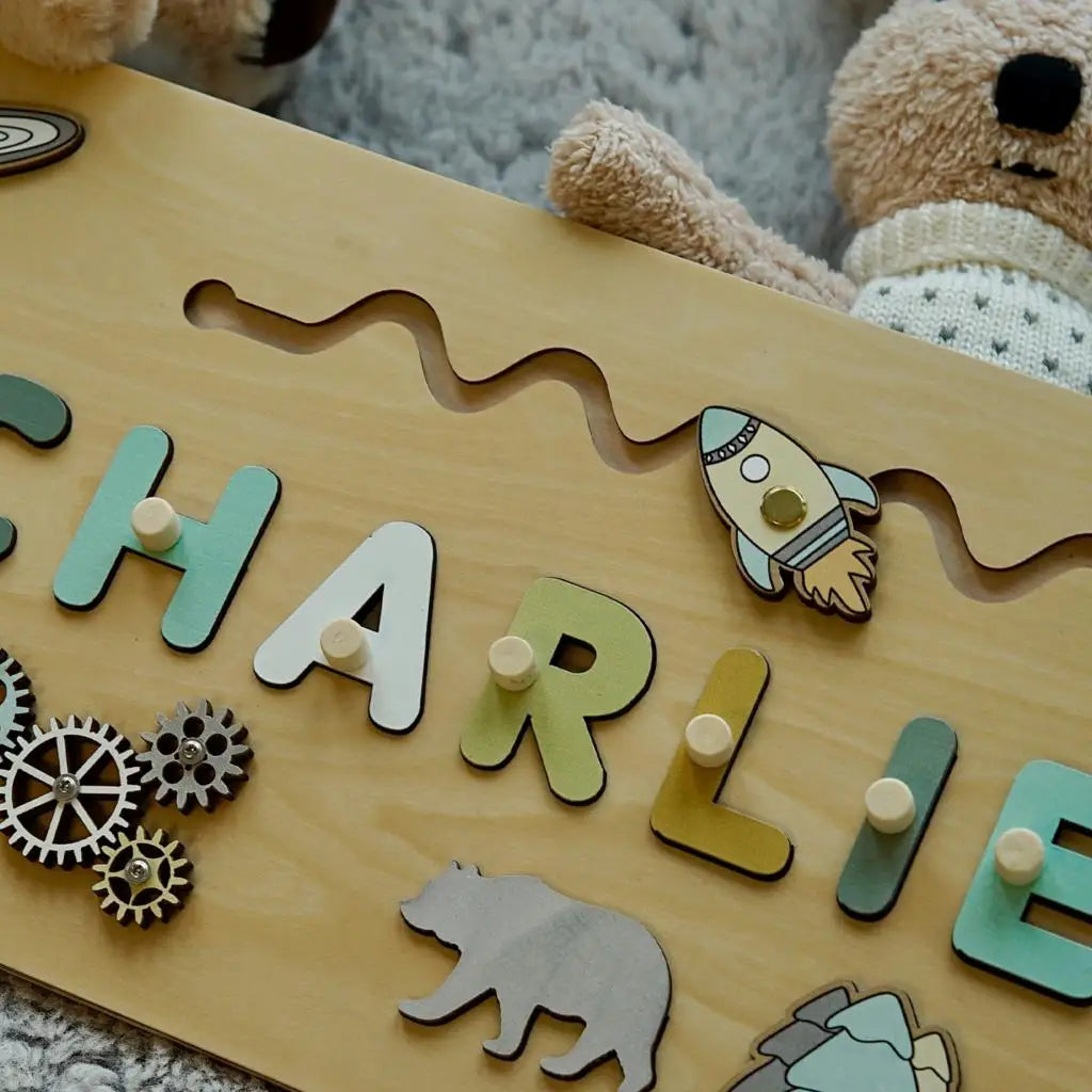 Personalised Montessori Wooden Name Puzzle