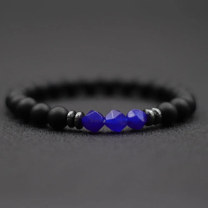 Men's Black Onyx Stone Bracelet