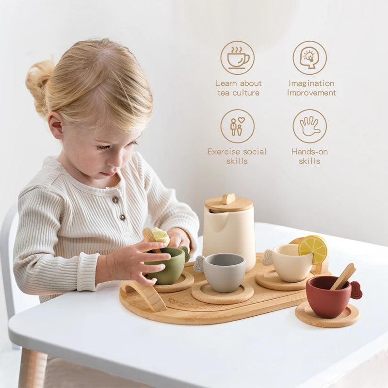 Wooden Afternoon Tea Party Set