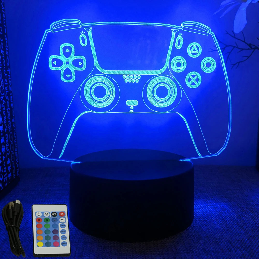 3D LED Gamer Night Light