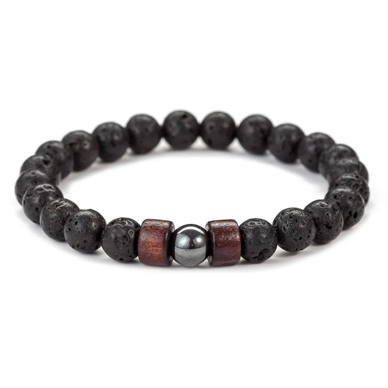Volcanic Stone Bracelet for Men