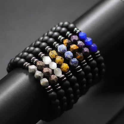 Men's Black Onyx Stone Bracelet