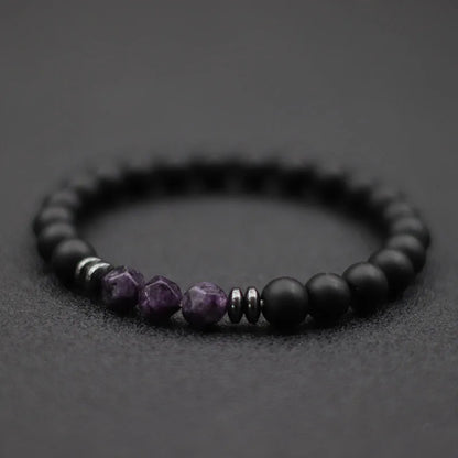 Men's Black Onyx Stone Bracelet
