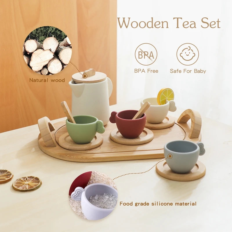 Wooden Afternoon Tea Party Set