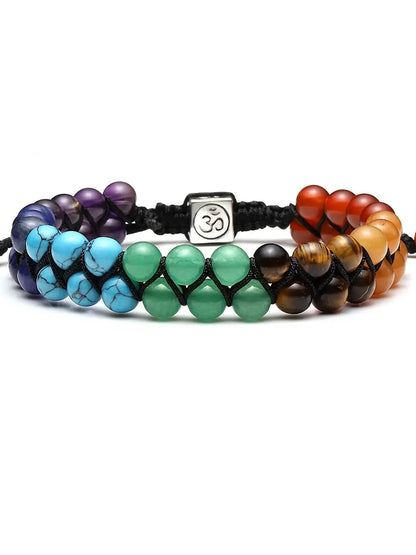 Seven Chakra Treatment Crystal Yoga Stone Bracelet