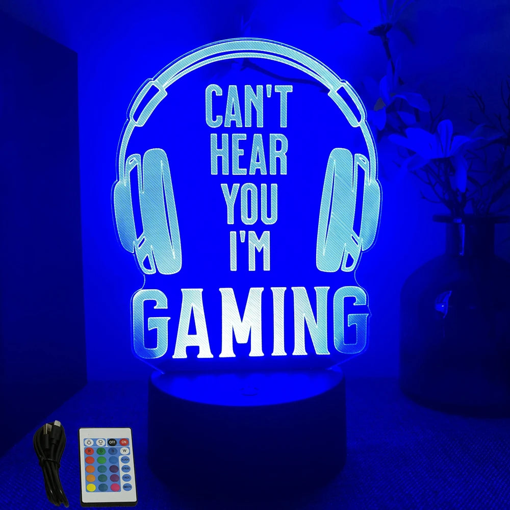 3D LED Gamer Night Light