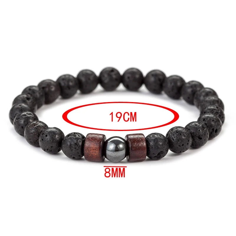 Volcanic Stone Bracelet for Men