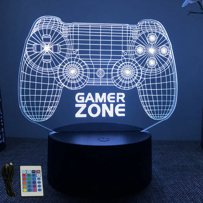 3D LED Gamer Night Light