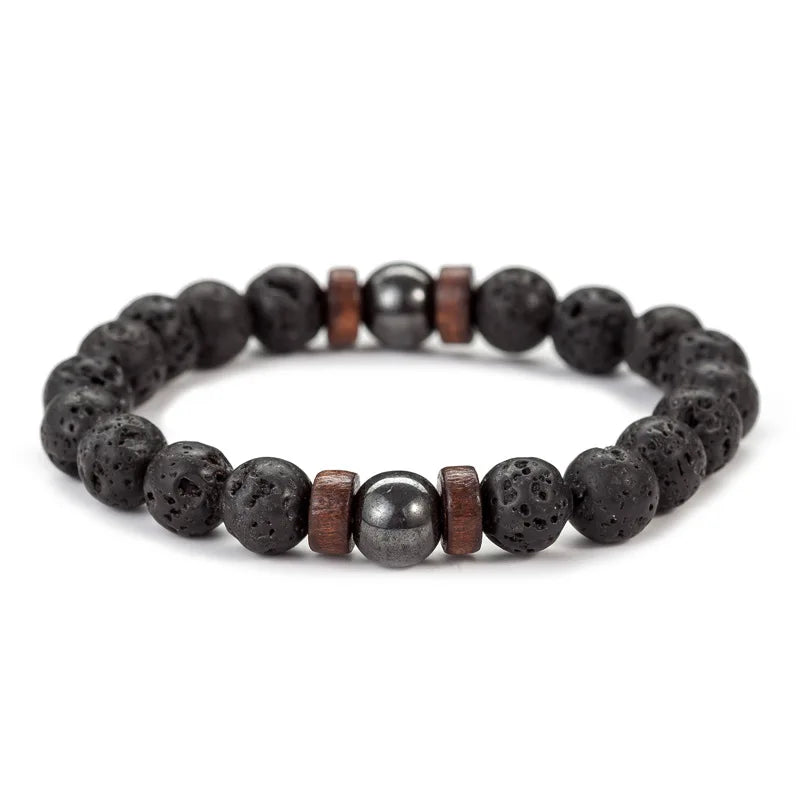 Volcanic Stone Bracelet for Men
