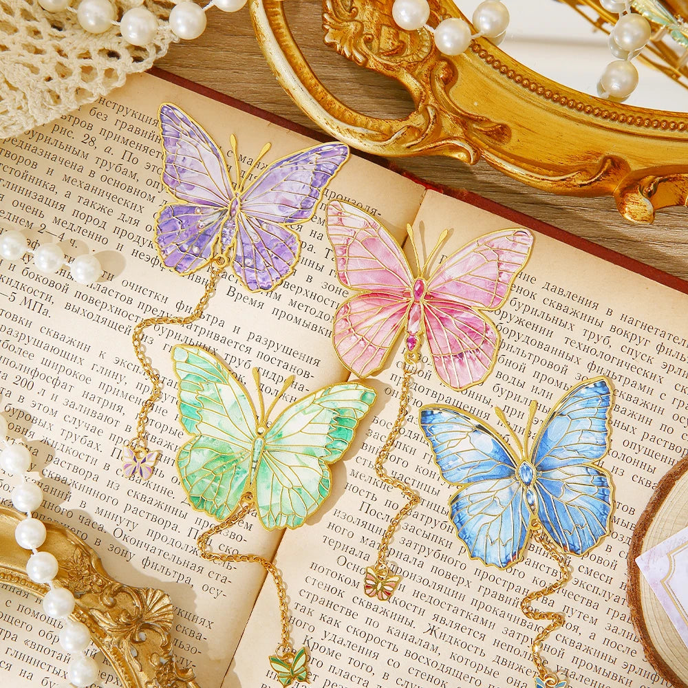 Aesthetic Metal Butterfly Bookmarks