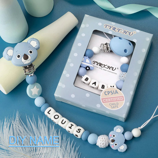 Personalised Silicone Dummy/Pacifier Clip