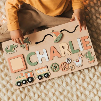 Personalised Montessori Wooden Name Puzzle