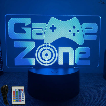 3D LED Gamer Night Light