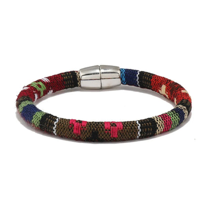Bohemia Rope Bracelet Pulseras Hilo Magnetic Ethnic Boho Fabric Bracelet for Men & Women