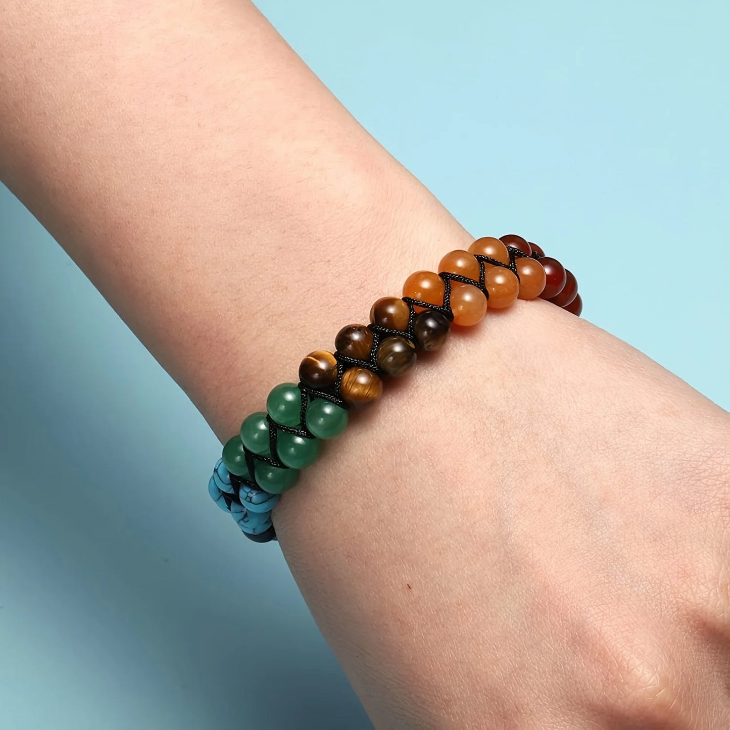 Seven Chakra Treatment Crystal Yoga Stone Bracelet