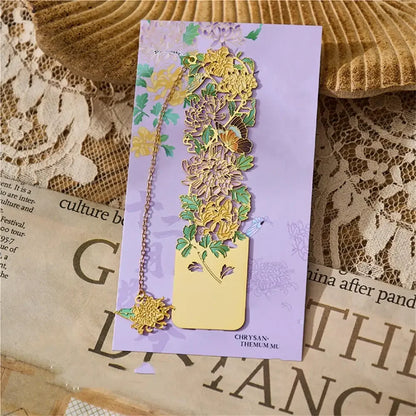Aesthetic Metal Flower Bookmarks