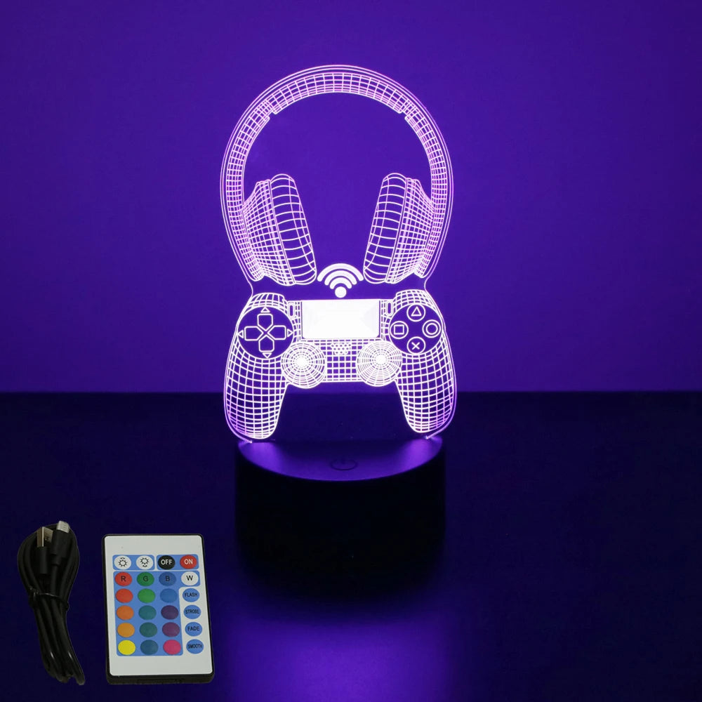 3D LED Gamer Night Light