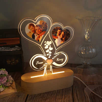 Personalised Photo Night Light Engraved 3D Lamp