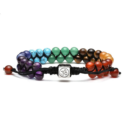 Seven Chakra Treatment Crystal Yoga Stone Bracelet