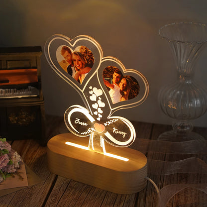 Personalised Photo Night Light Engraved 3D Lamp