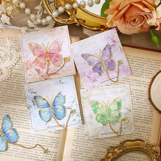 Aesthetic Metal Butterfly Bookmarks