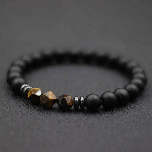 Men's Black Onyx Stone Bracelet