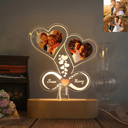 Personalised Photo Night Light Engraved 3D Lamp