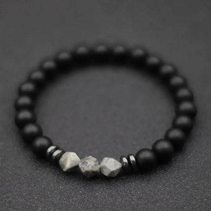 Men's Black Onyx Stone Bracelet