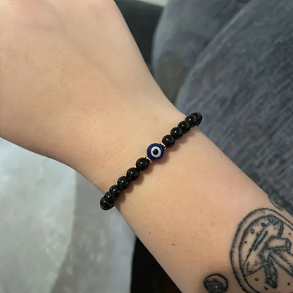 Evil Eye Black Tourmaline Bracelet