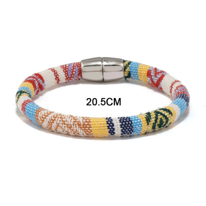Bohemia Rope Bracelet Pulseras Hilo Magnetic Ethnic Boho Fabric Bracelet for Men & Women