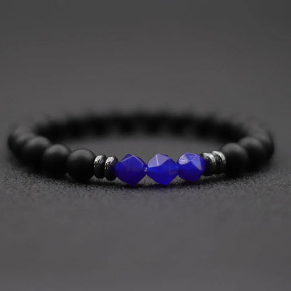 Men's Black Onyx Stone Bracelet